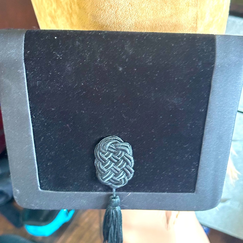 New black velvet purse